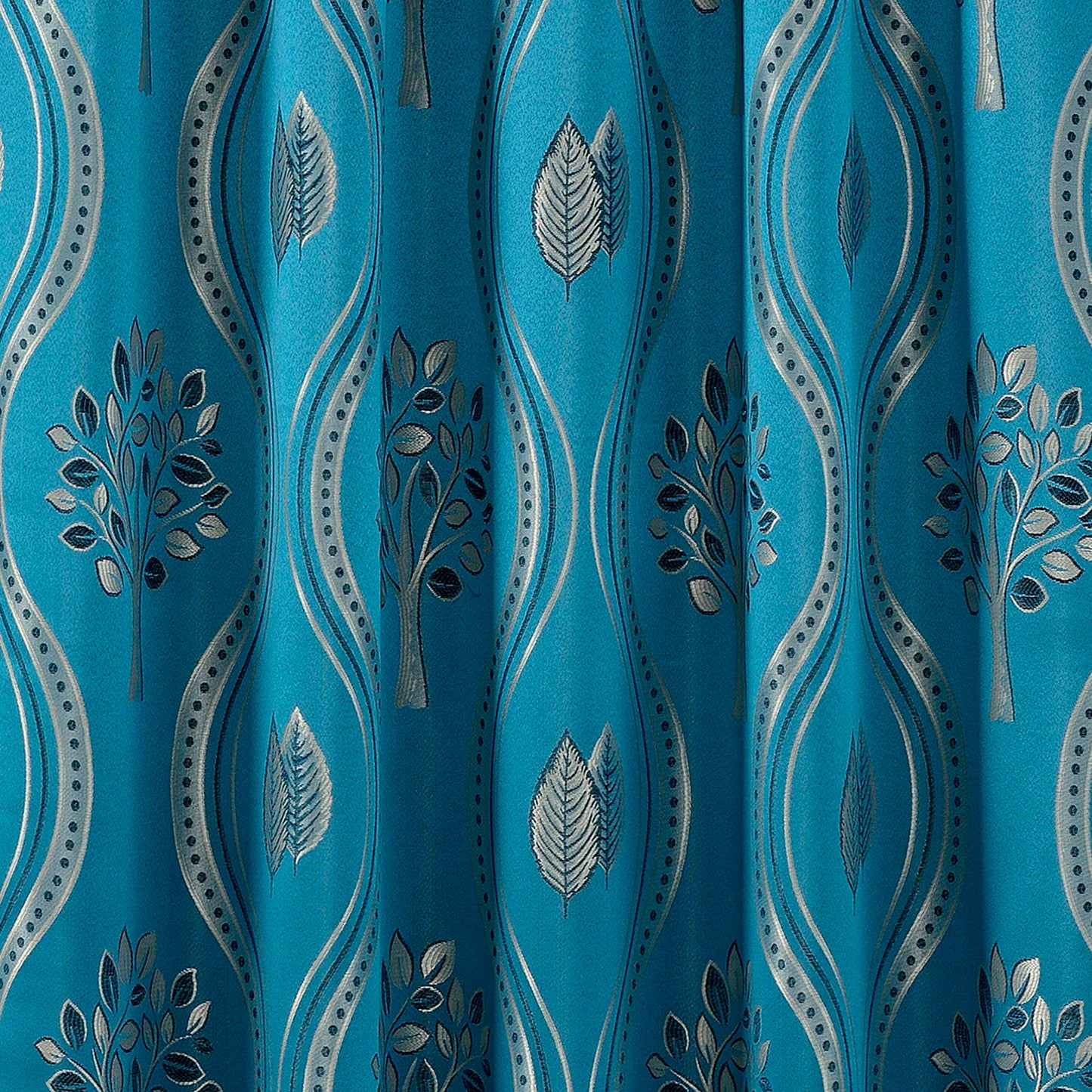 Elegant Comfort Set of 2 Aurora Curtain Panels- Attached Valance - Rod Pocket- 54" W x 84" L