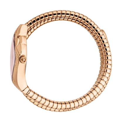 Just CAVALLI Womens's Snake Watch, Rose Gold Color Case, Light Pink Dial, Rose Gold, Stainless Steel Bracelet Jc1l307m0045