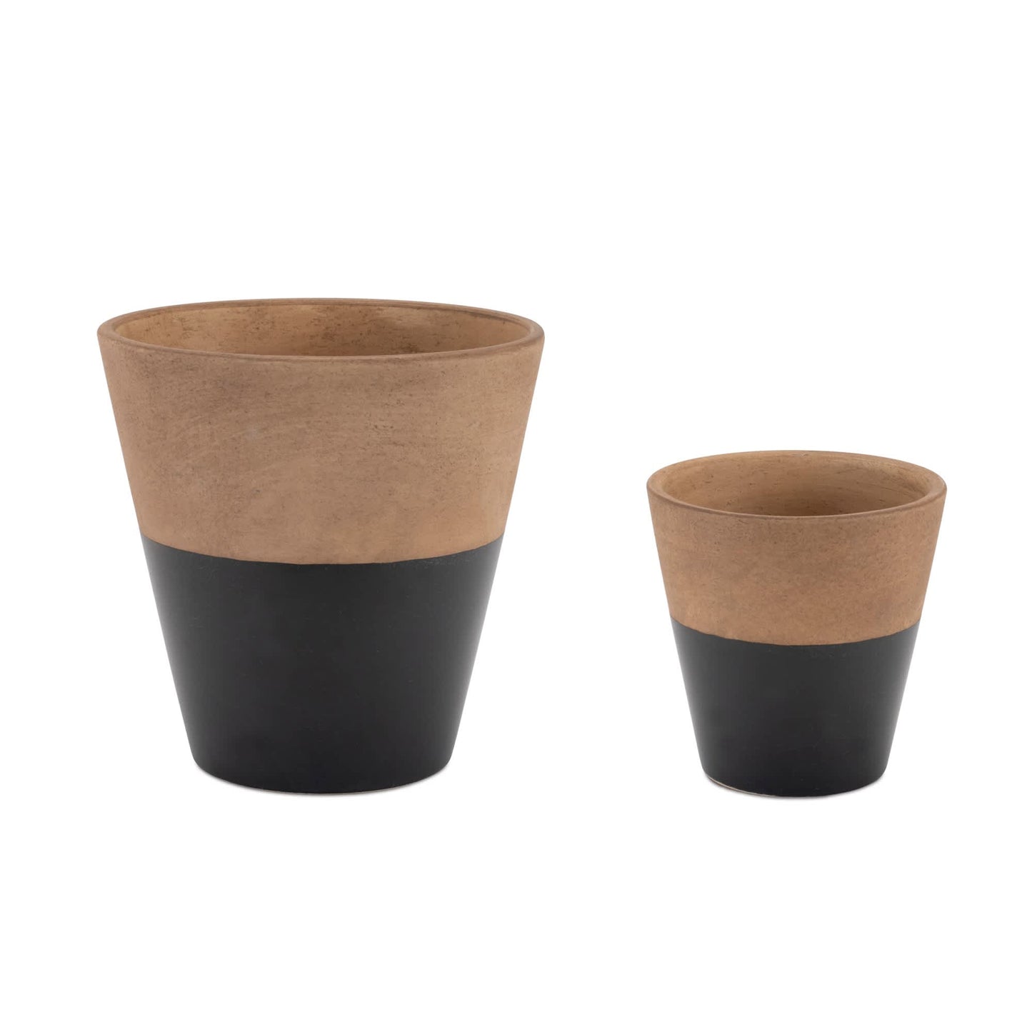 Melrose International Tapered Two-Tone Planter (Set of 2)