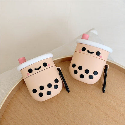 Soft Boba Tea AirPods Cover – For 1, 2, 3, or Pro with Keyring
