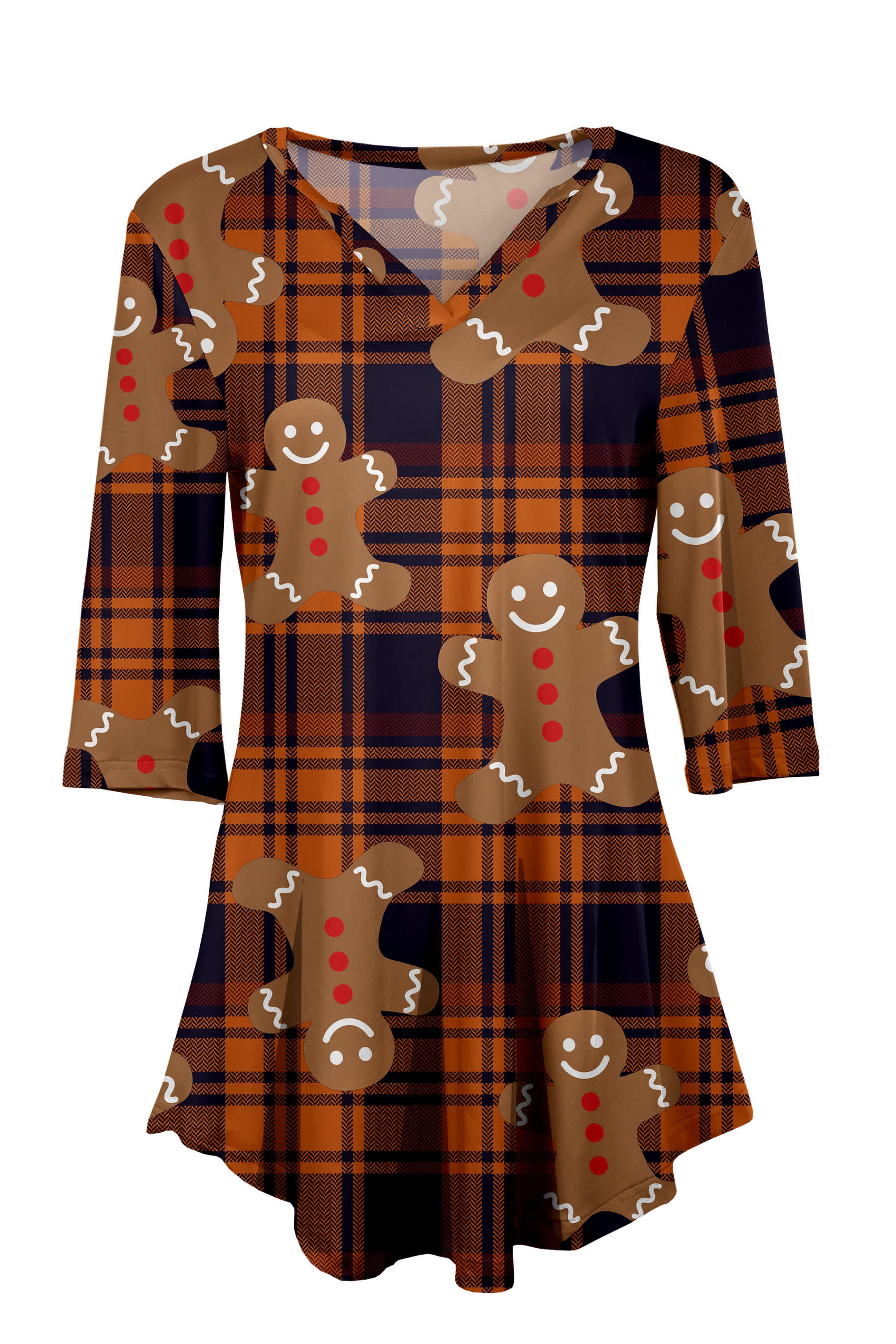 Lily by Firmiana Women’s Gingerbread & Candy Cookie Holiday Print