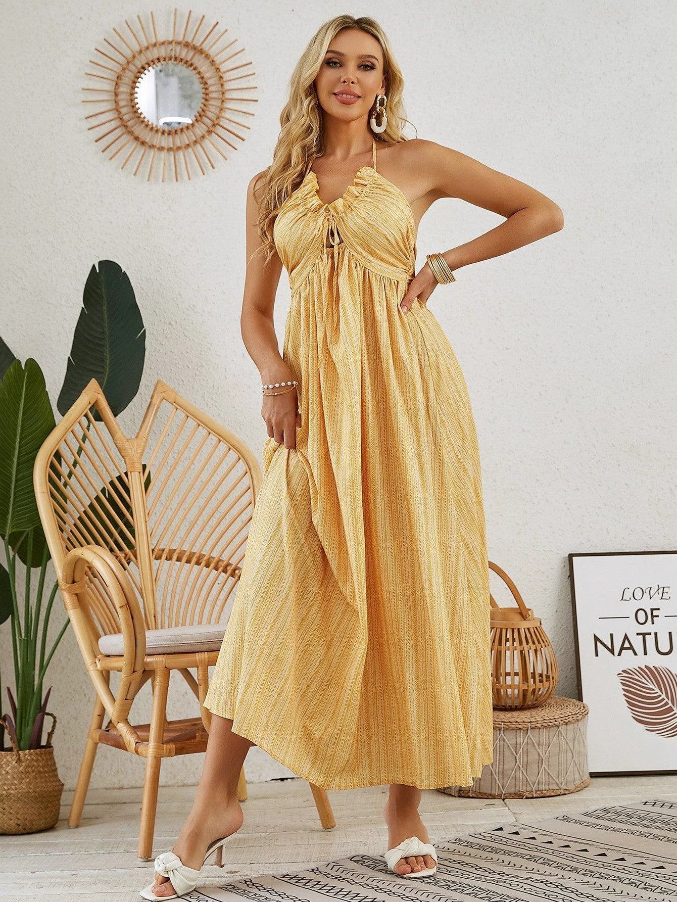 maxi dress summer flowy Bohemian Halter Maxi Dress maxi dress summer flowy Bohemian Halter Maxi Dress
