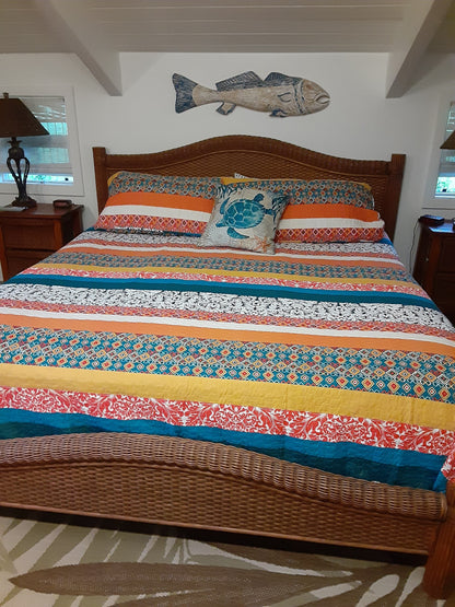 Boho Stripe Quilt Set