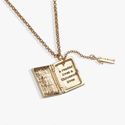 'A Reader Lives A Thousand Lives' Book Club Locket Pendant