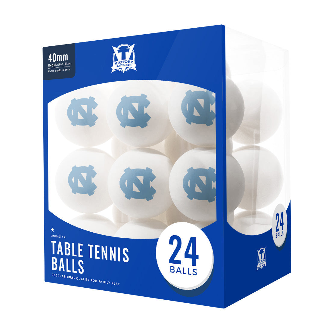 North Carolina Tar Heels Ping Pong Balls (24-Pack)