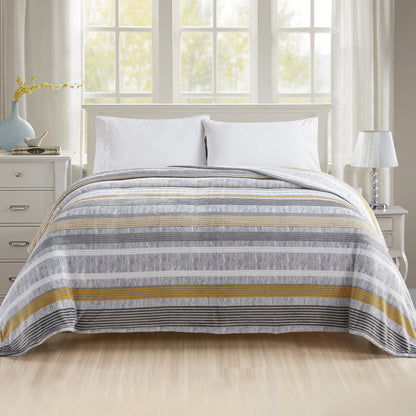 Elegant Comfort Printed Bed or Oversized Couch Blanket - Lightweight for All Season Warmth