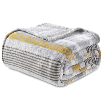 Elegant Comfort Printed Bed or Oversized Couch Blanket - Lightweight for All Season Warmth