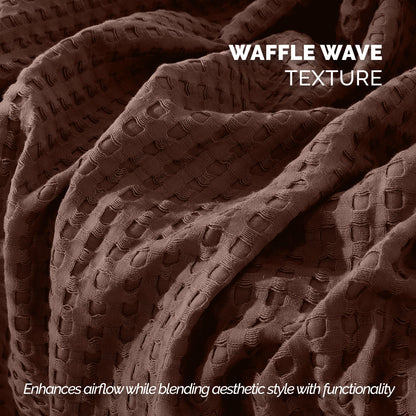 Elegant Comfort Cotton Waffle Blanket