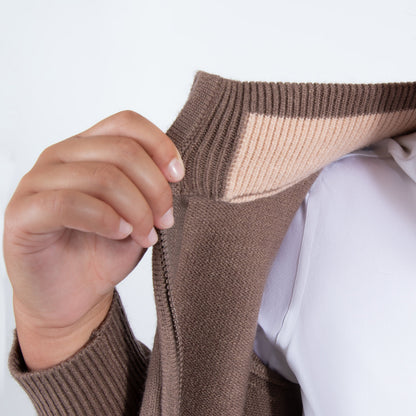 Mocha Zipper Sweater