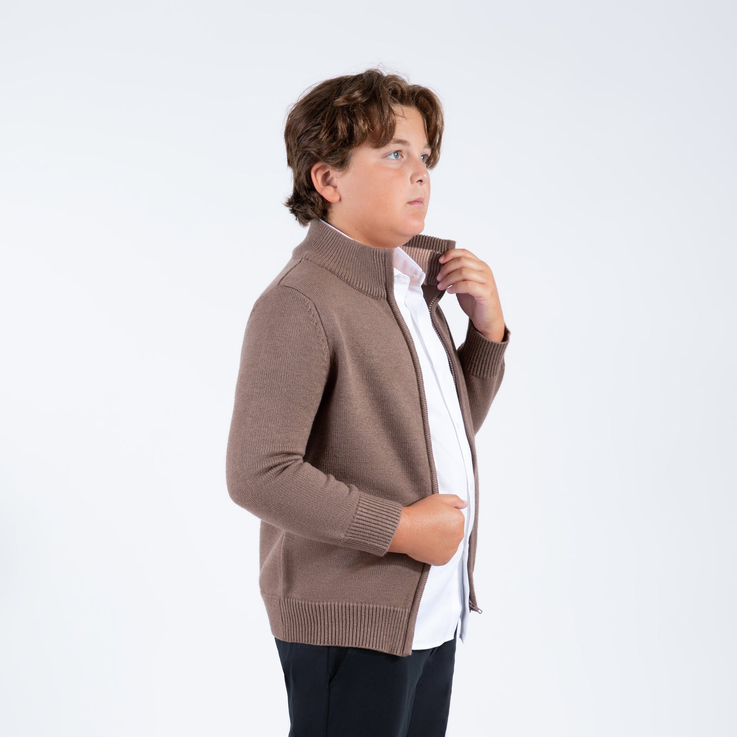 Mocha Zipper Sweater
