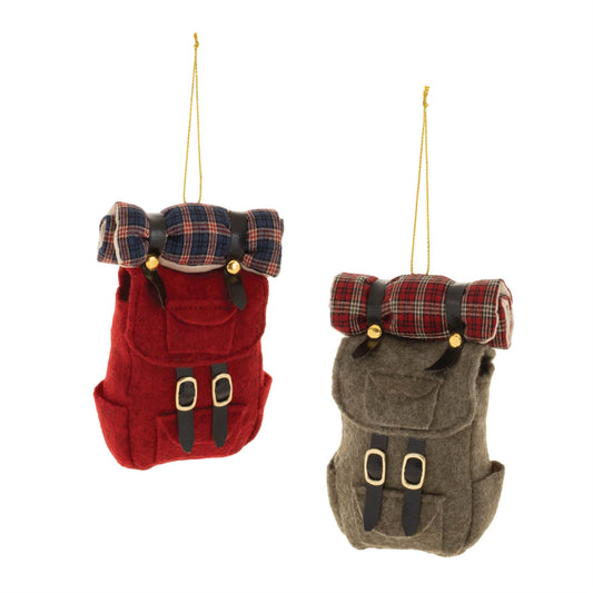 Melrose International Hiking Backpack Ornament (Set of 12)