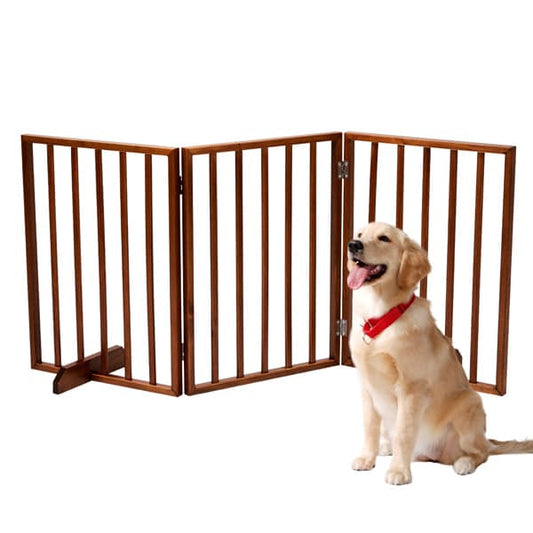 InQ Boutique the Wooden Dog Fence Brown - Red