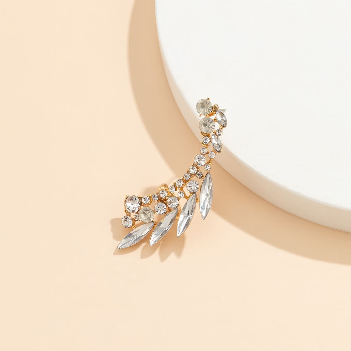 Crystal & Cubic Zirconia Goldtone Wheat Ear Climber