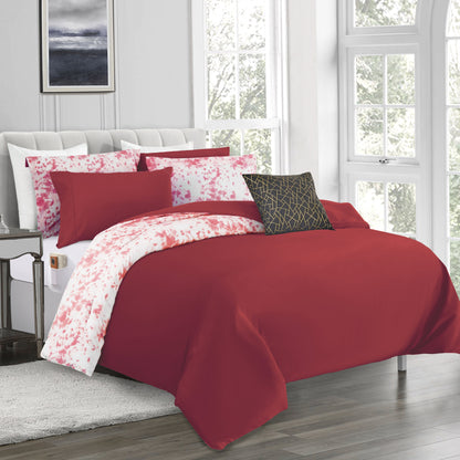 Elegant Comfort 10-Piece Tie-Dye Comforter Set, Includes 6-Piece Sheet Set with Double Sided Storage Pockets