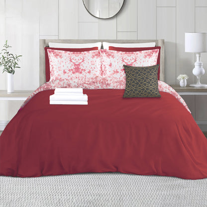 Elegant Comfort 10-Piece Tie-Dye Comforter Set, Includes 6-Piece Sheet Set with Double Sided Storage Pockets