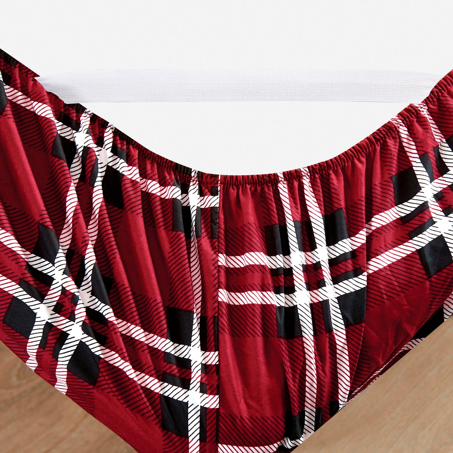 Elegant Comfort 6-Piece Plaid Pattern Bed Sheet Set - Soft as a Hotel Premium Quality