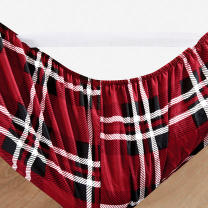 Elegant Comfort 6-Piece Plaid Pattern Bed Sheet Set - Soft as a Hotel Premium Quality
