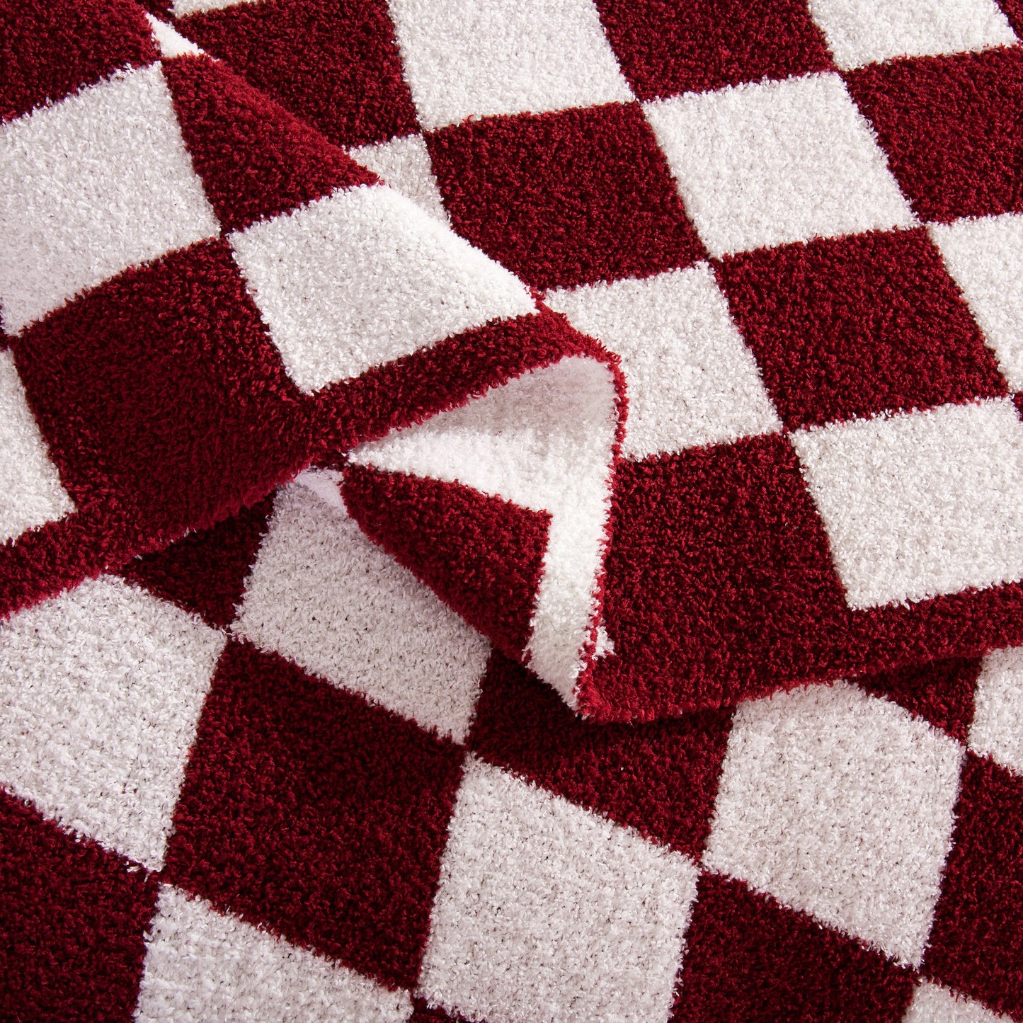 Elegant Comfort 50" x 70"  Ultra Soft Checkered Knitted Throw Blanket