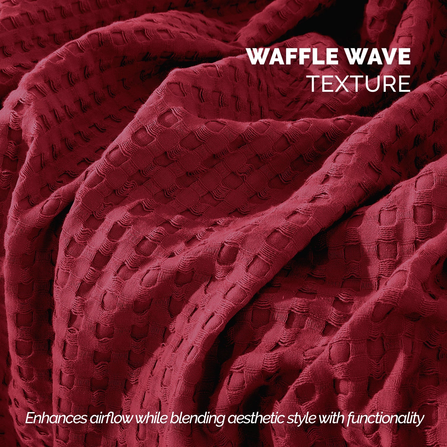 Elegant Comfort Cotton Waffle Blanket