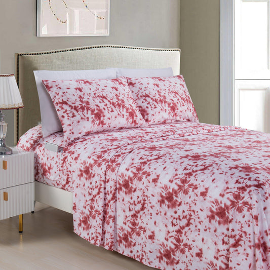 Elegant Comfort 6-Piece Colorful Tie Dye Pattern Sheet Set - Soft as a Hotel Premium Quality Bedding