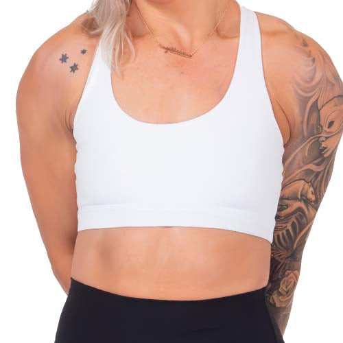 Constantly Varied Gear Butterfly Back Bra - All White