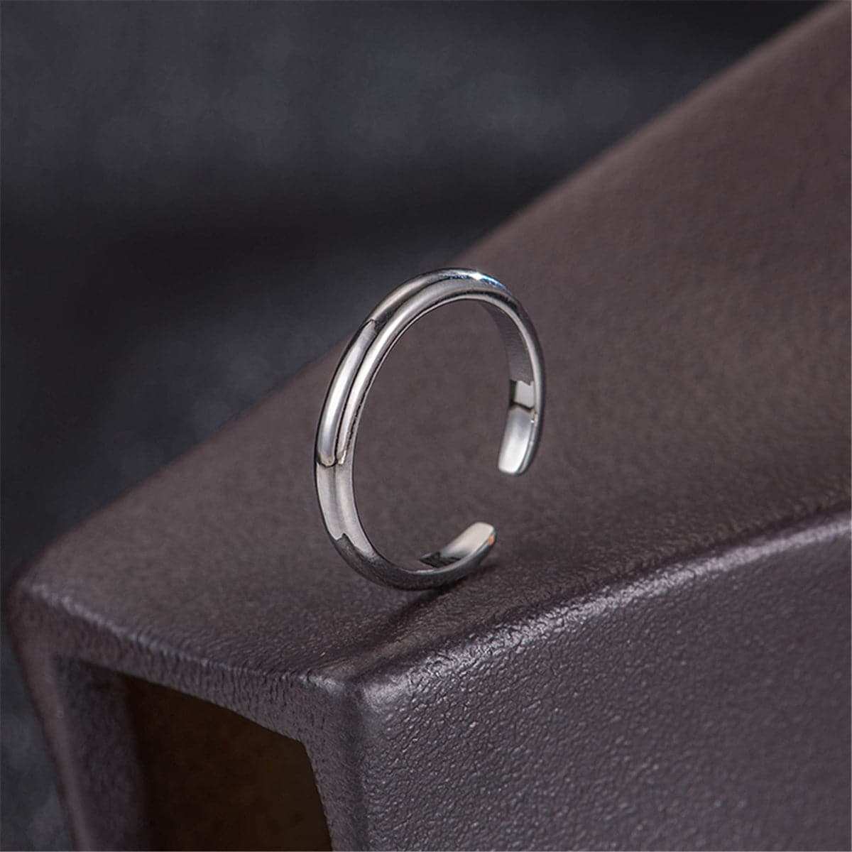 Cubic Zirconia & Silvertone Adjustable Toe Ring Set-2