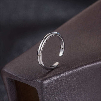 Cubic Zirconia & Silvertone Adjustable Toe Ring Set-2