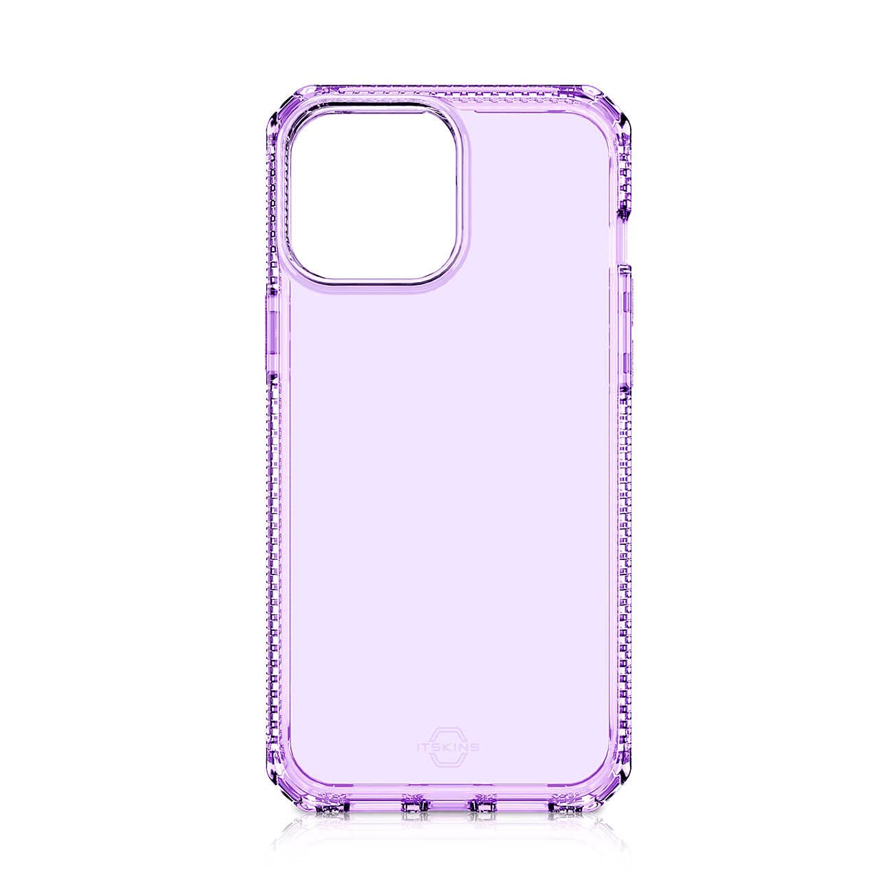 Itskins Spectrum // Clear Protective Phone Case Compatible with Iphone 13, Slim Hybrid Case, Anti-Yellowing, and Heavy Duty Shockproof Cover, Military Phone Case - Light Purple