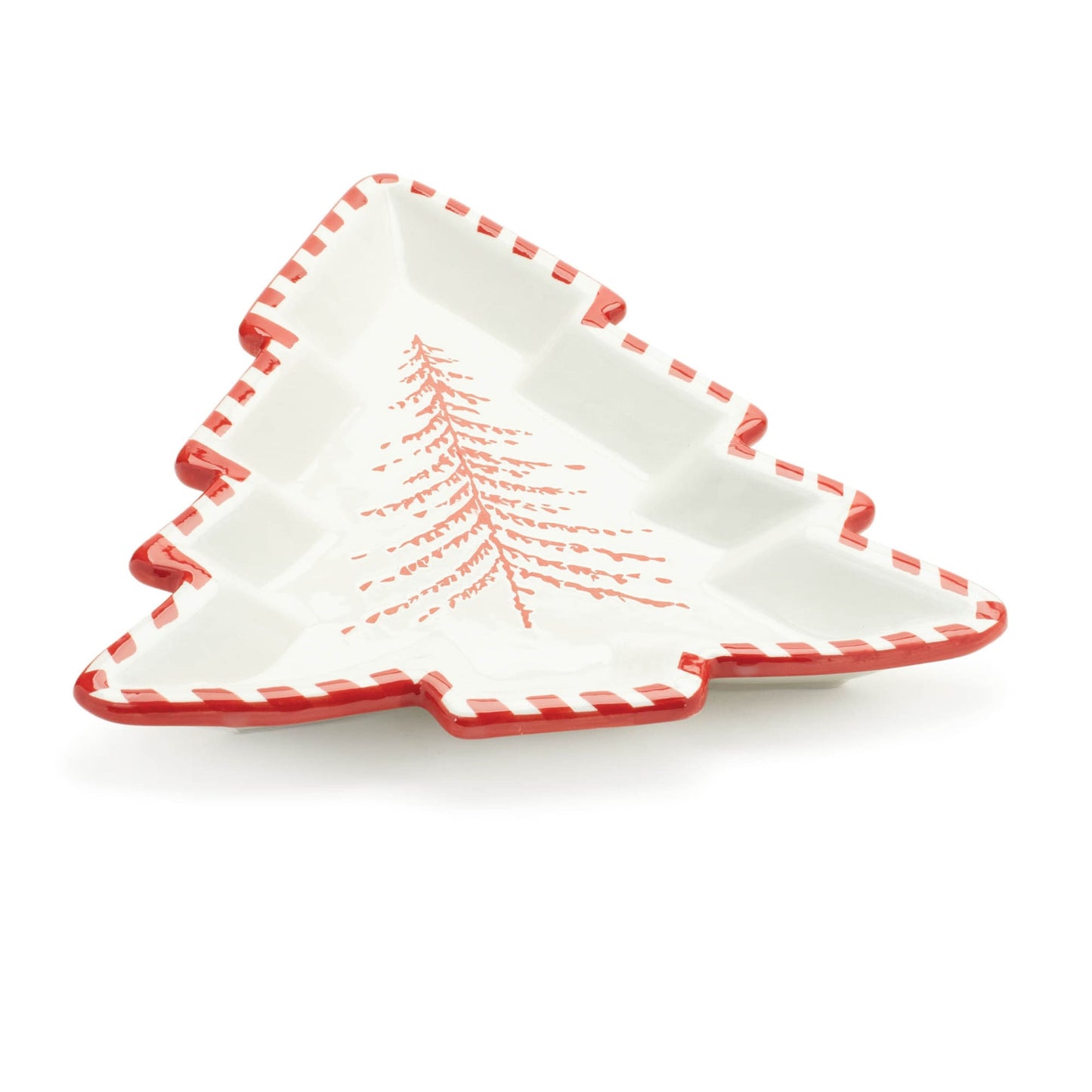 Melrose International Ceramic Pine Tree Platter (Set of 2)