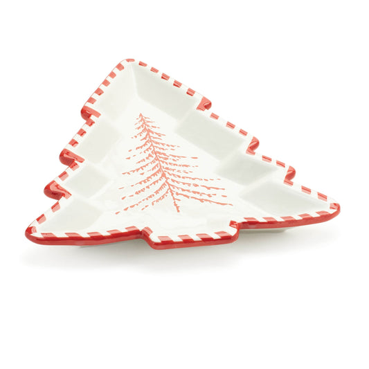 Melrose International Ceramic Pine Tree Platter (Set of 2)