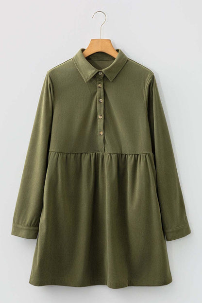 Serena Long Sleeve Mini Dress - Oatmeal / S - 4/6