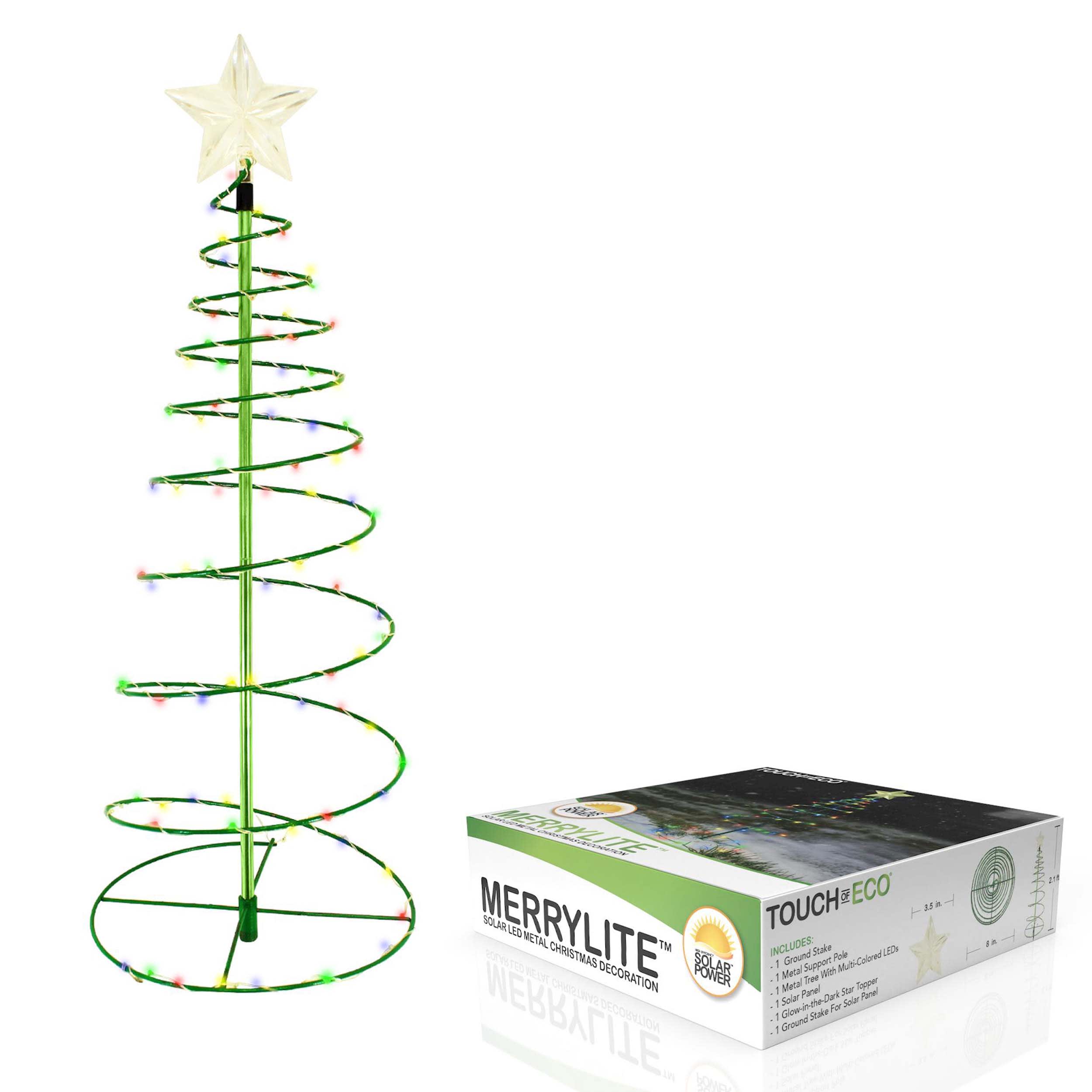 Touch Of ECO 2 ft. Merrylite Solar Multicolor LED Pre-Lit Outdoor