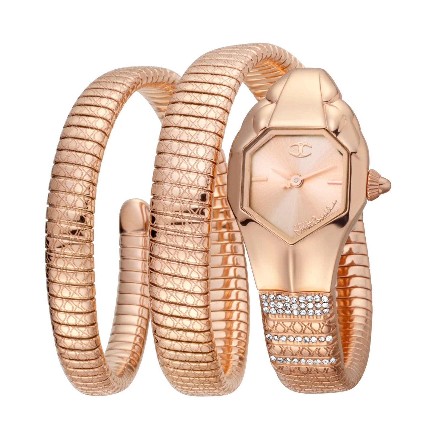 Just Cavalli Women's Just Glam EVO 1 Rosegold Dial Rose Gold Bracelet Watch