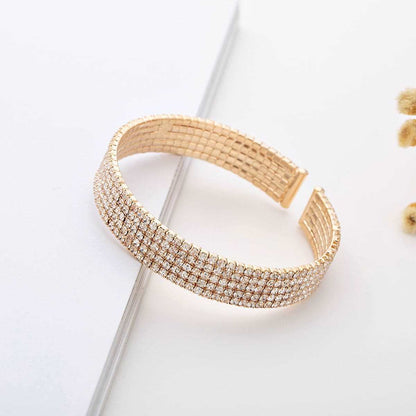Cubic Zirconia & Goldtone Pavé Cuff