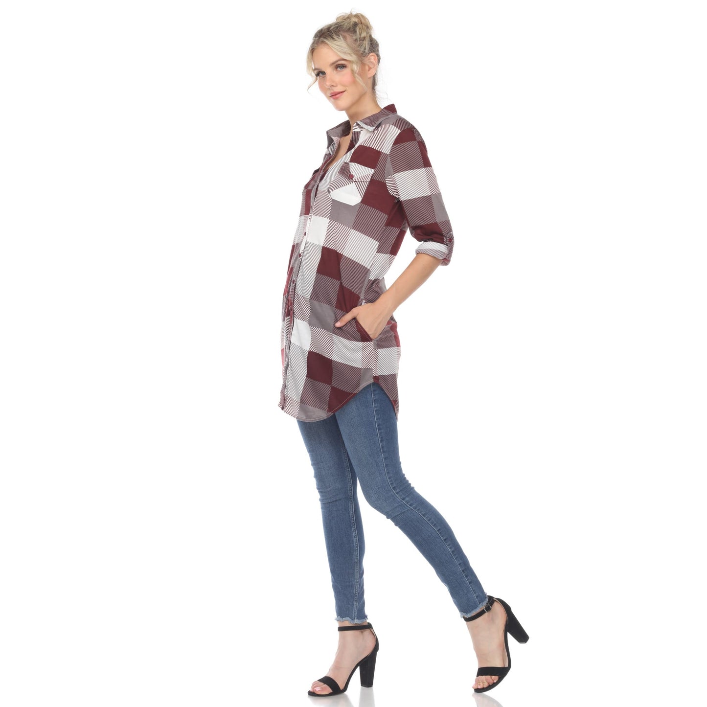 Burgundy White-