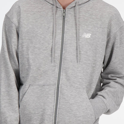 New Balance Sport Essentials Men's Full-Zip Hoodie — Gray