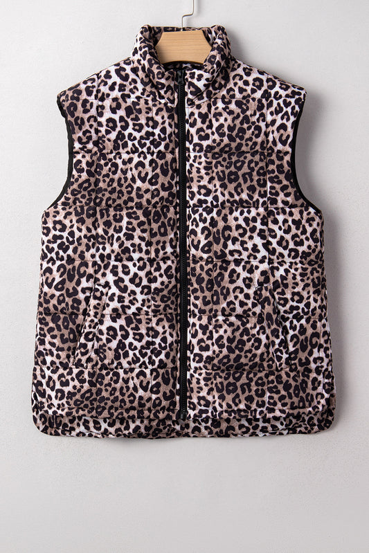 Threaded Pear Aria Zipper Casual Puff Vest