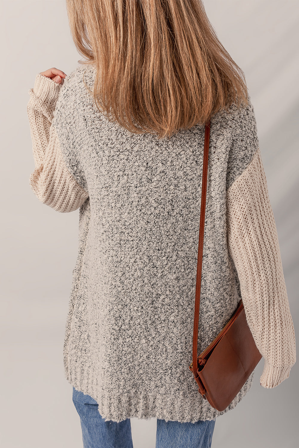 Threaded Pear Sarah Side Pockets Open Front Cardigan