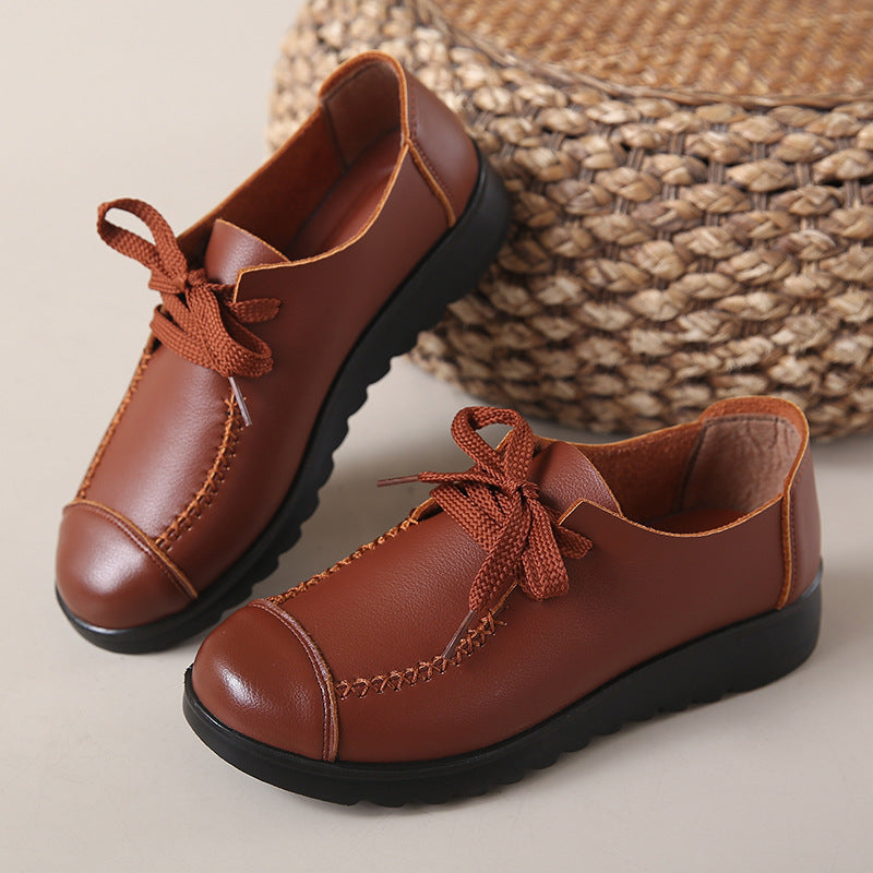 Women’s Black Flat Work Shoes – Soft Sole Anti-Slip Flats