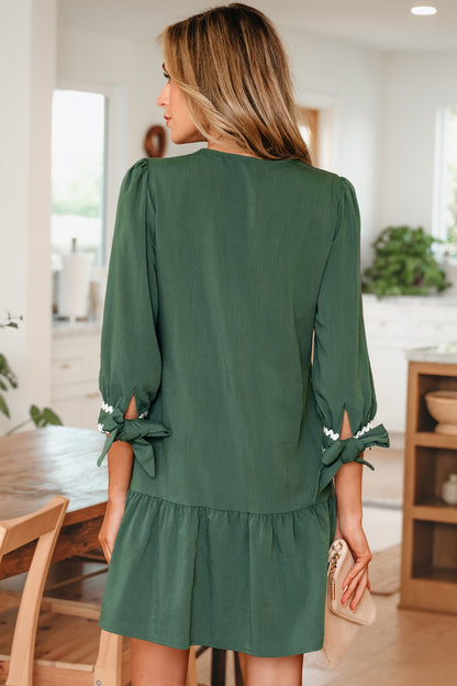 Threaded Pear Xyla Bracelet Sleeve Shift Dress