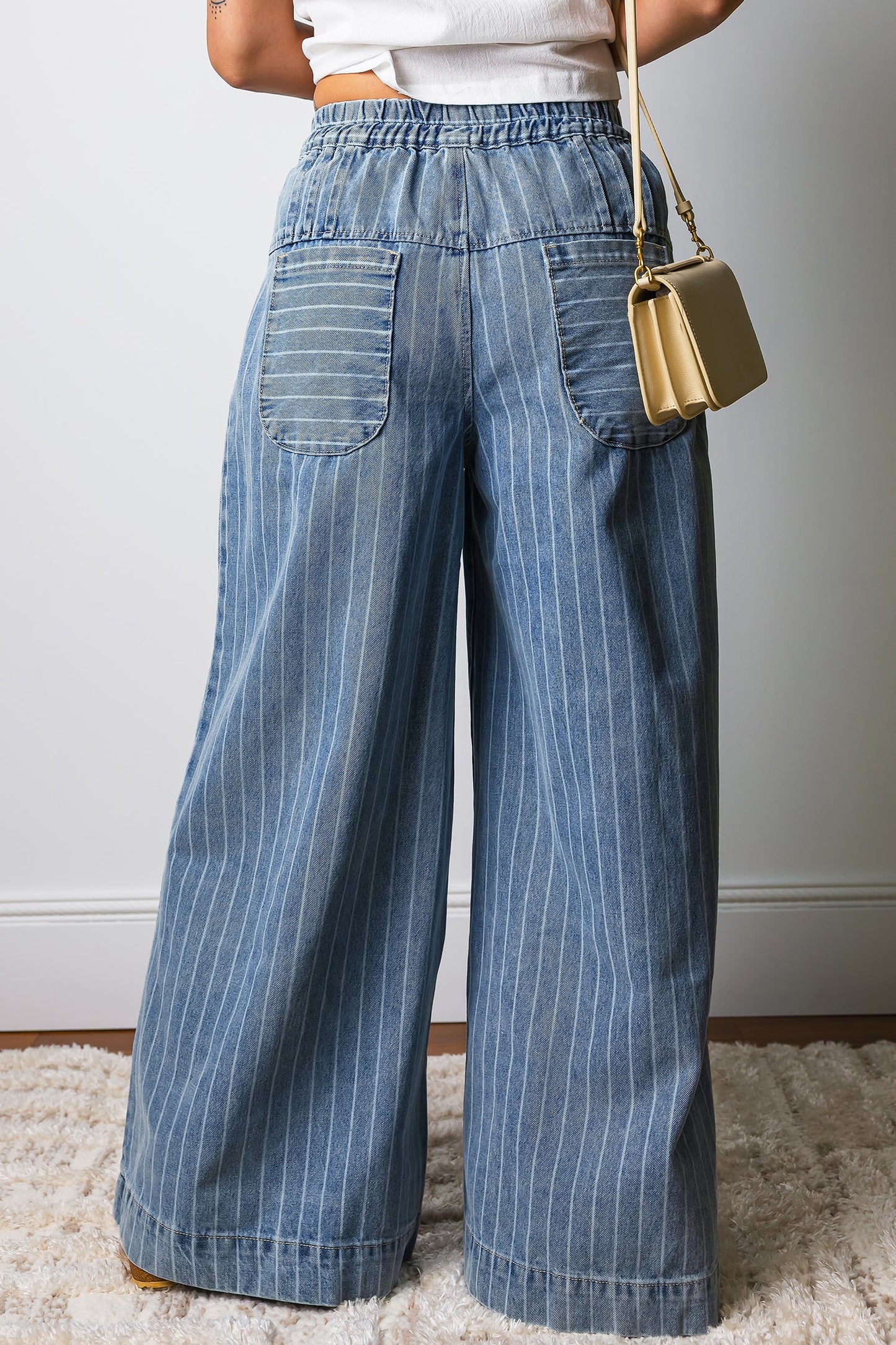Threaded Pear Sutton Casual Wide Leg Jeans