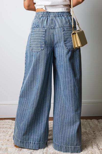 Threaded Pear Sutton Casual Wide Leg Jeans