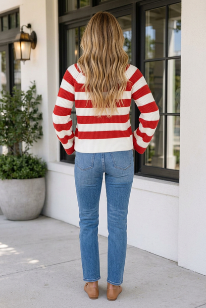 Threaded Pear Destinee Sleeve Shift Sweater Long Sleeve Top