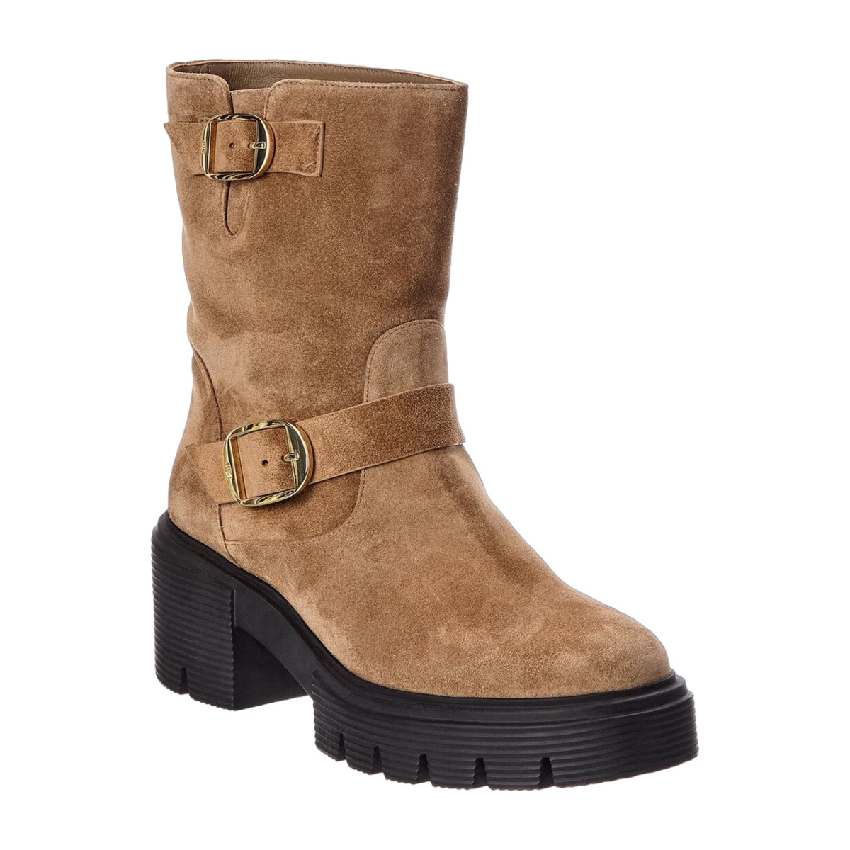 Stuart Weitzman Soho Moto Suede Bootie
