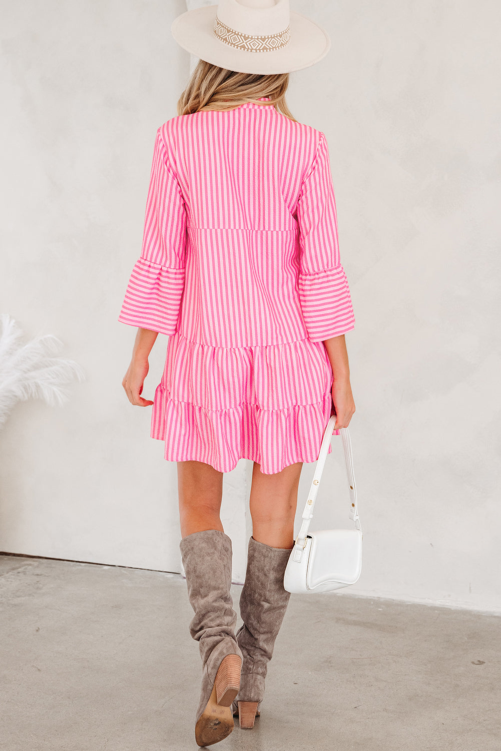 Threaded Pear Oaklynn Tiered Flowy Mini Dress