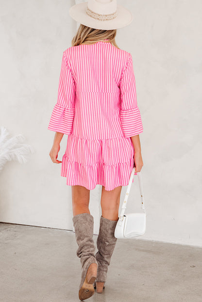 Threaded Pear Oaklynn Tiered Flowy Mini Dress