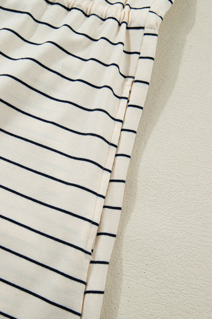 Threaded Pear Mabel Stripe Drawstring Tunic Tank