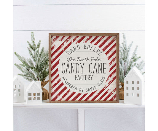 Kendrick Home North Pole Candy Cane Factory Stripe