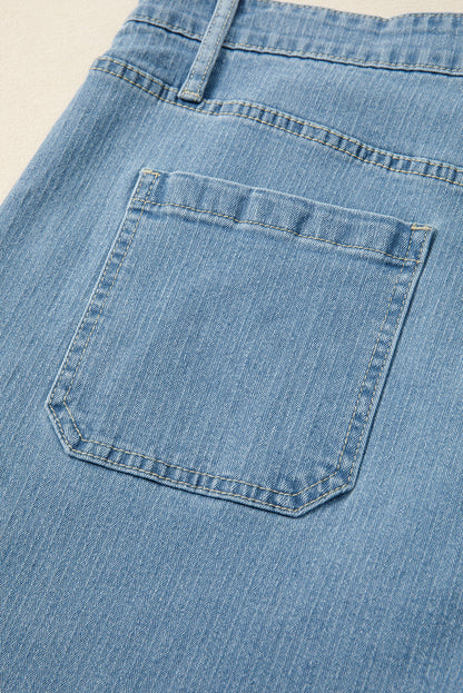 Threaded Pear Adelyn Textured Wide Leg PLUS Jeans