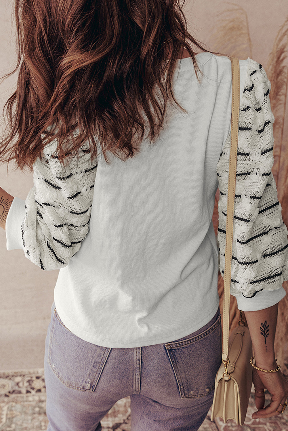 Threaded Pear Rosa Patchwork Rib Knit Top